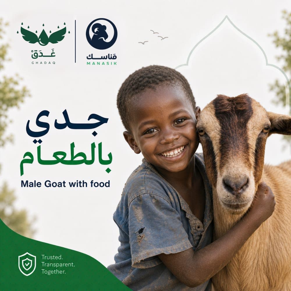 Male Goat with food 1